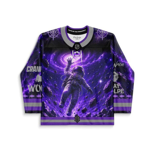 Bass Canyon Purple Black Astronaut Floating Rave Hockey Jersey