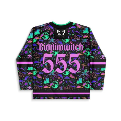 Black Witchy Occult Rave Hockey Jersey