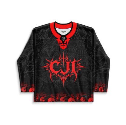 Black Spiky Death Rave Hockey Jersey