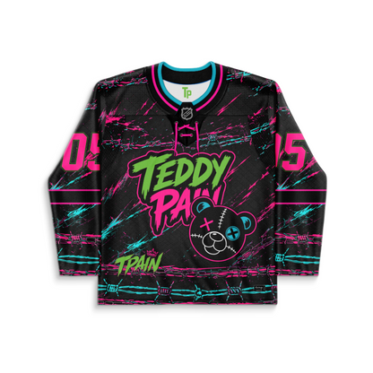 Teddy Pain Nappy Boy Custom Hockey Jersey