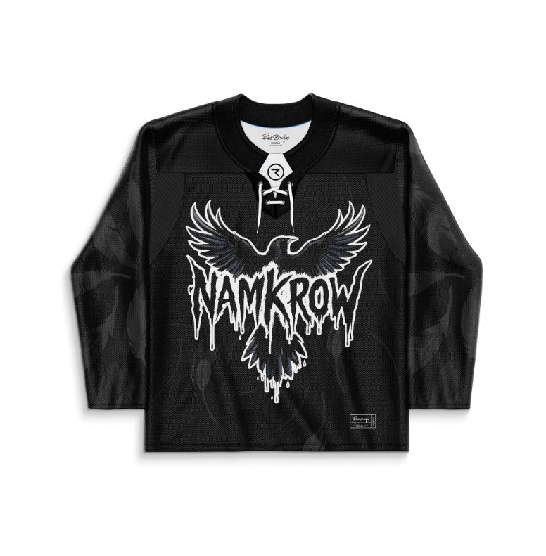 Black Spread Winged Rave Hockey Jersey