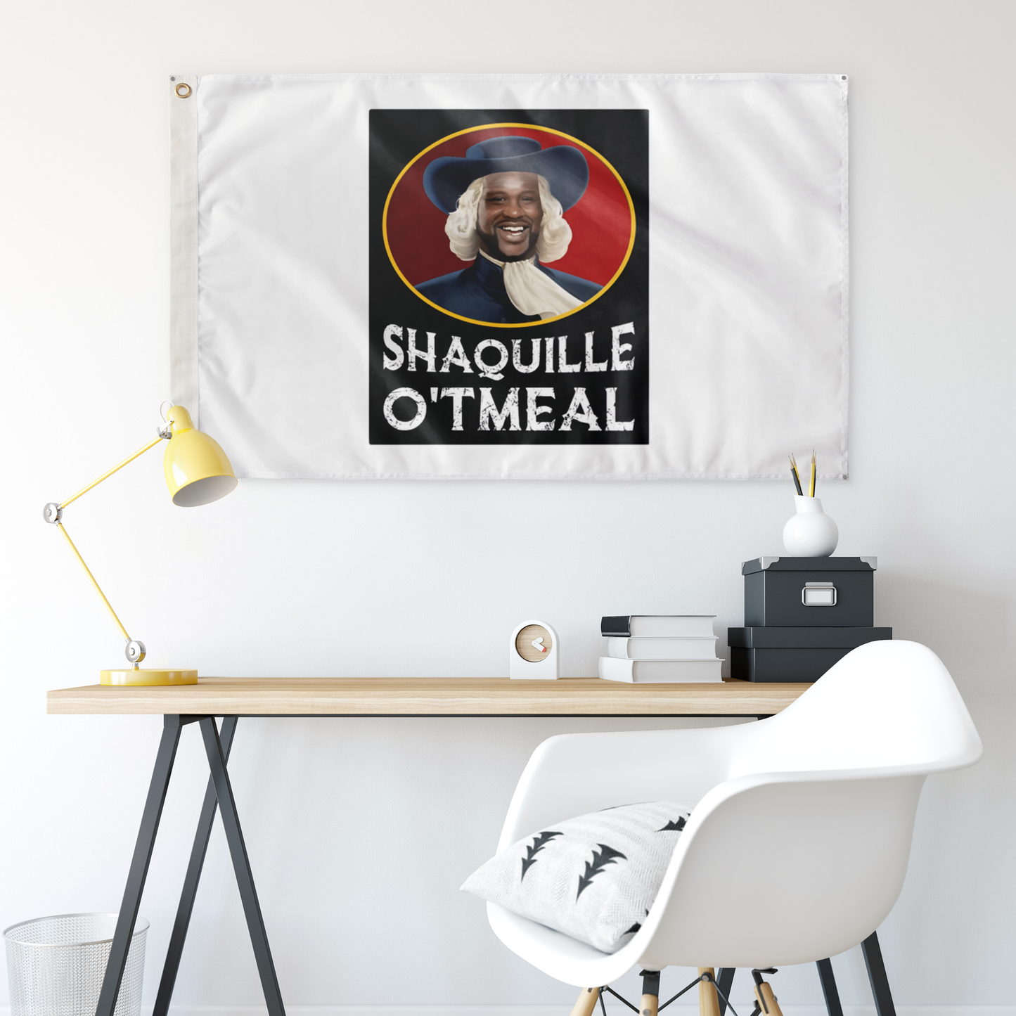 White Flag Portrait Man Rave Flag