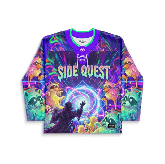 Purple Psychedelic Cosmic Rave Hockey Jersey
