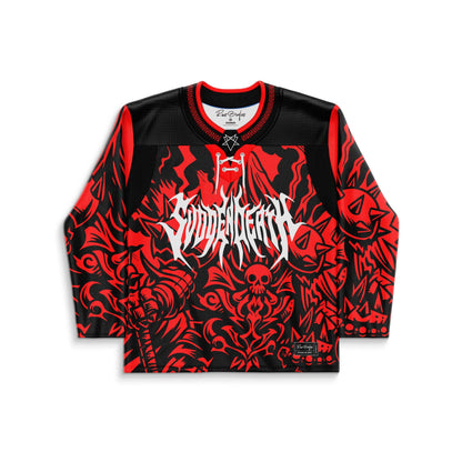 SVDDEN DEATH Black Bright Dense Demonic Rave Hockey Jersey