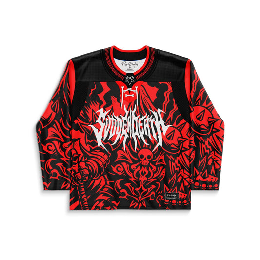 SVDDEN DEATH Black Bright Dense Demonic Rave Hockey Jersey