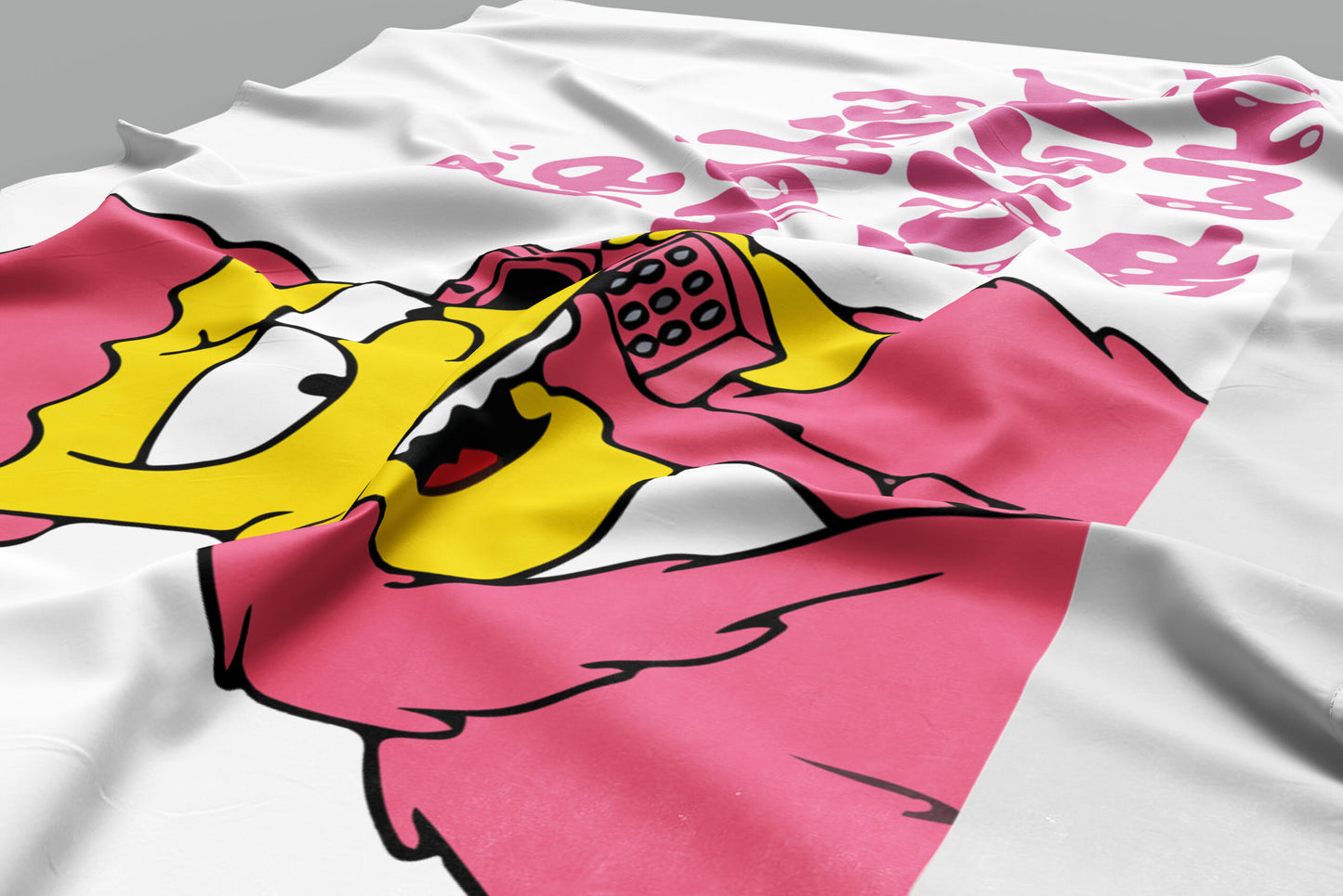 White Bart Simpson Rave Flag
