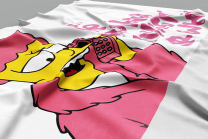 White Bart Simpson Rave Flag