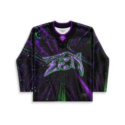 Black Hyperspace Rave Hockey Jersey