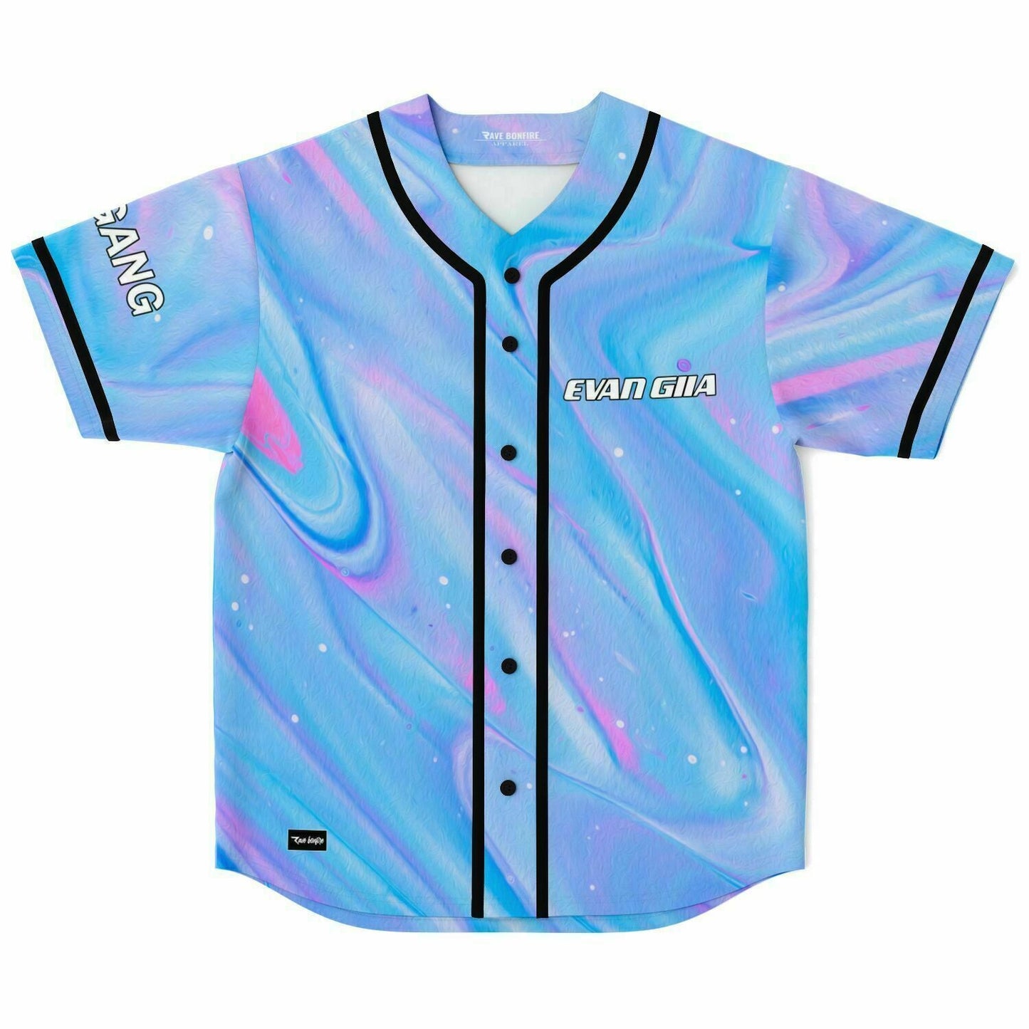 Pastel Light Iridescent Liquid Rave Baseball Jersey