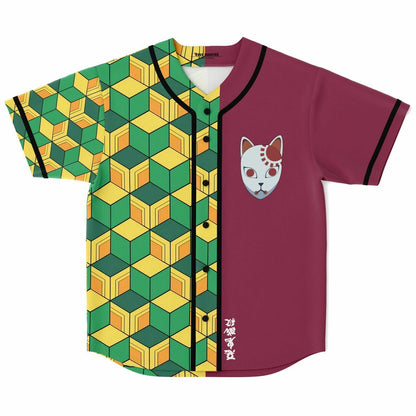 Green Yellow Split Rave Baseball Jersey