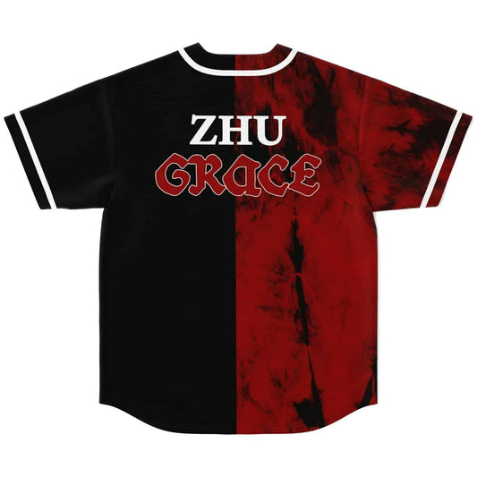 ZHU Black Deep Split Rave Baseball Jersey
