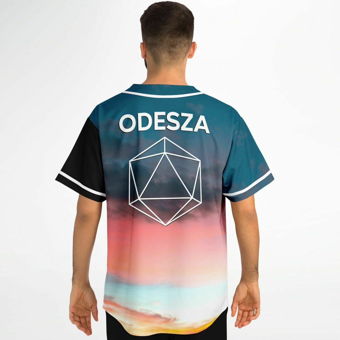 ODESZA Teal Half Pastel Rave Baseball Jersey