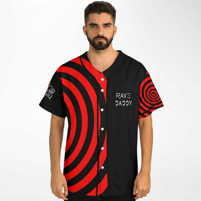 Rezz Black Hypnotic Red Rave Baseball Jersey