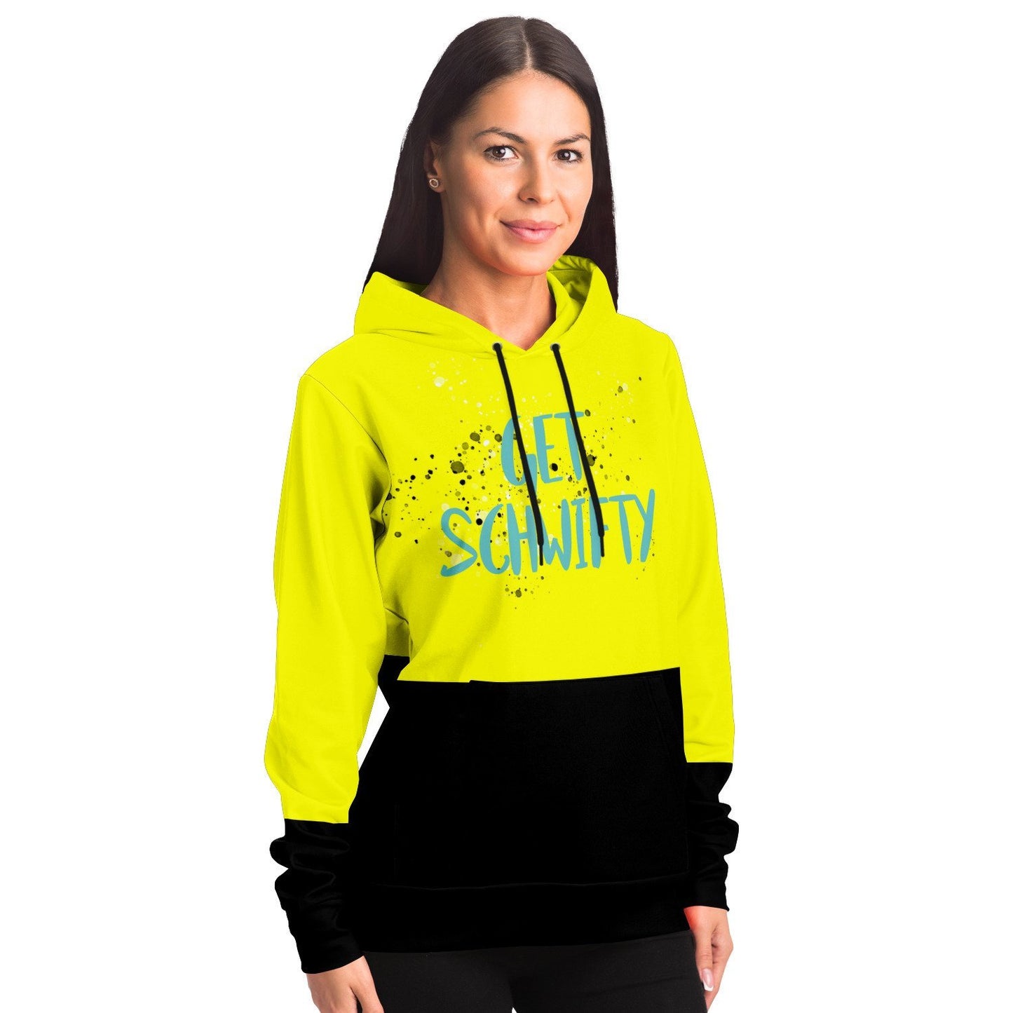 Get Schwifty Retrowave Yellow Rave Hoodie