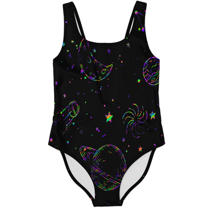 Black Outer Space Rave Swimsuit