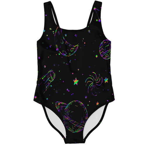 Black Outer Space Rave Swimsuit