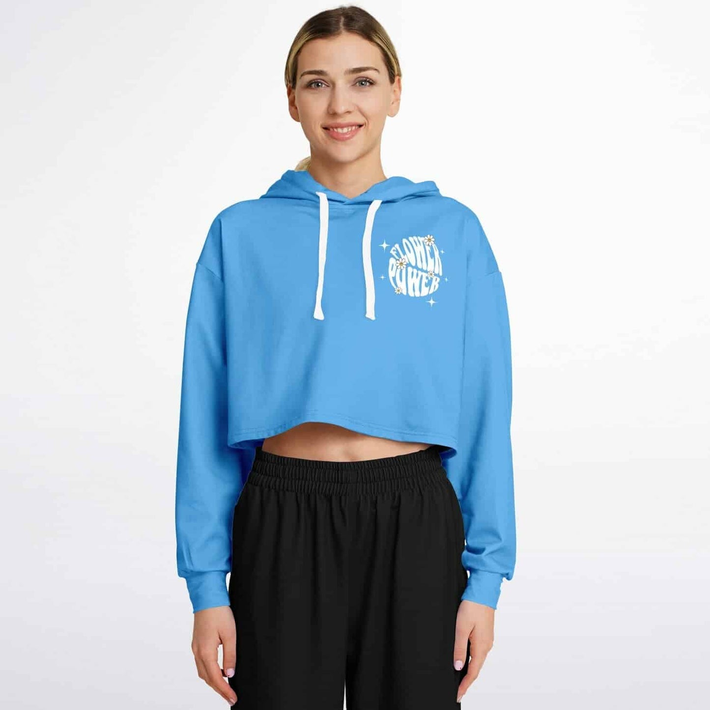 Flower power Cropped Hoodie