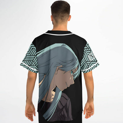 Black Anime Girl Rave Baseball Jersey