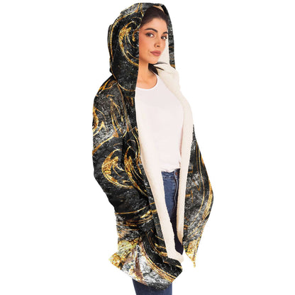 Black Gold Marbled Rave Cloak