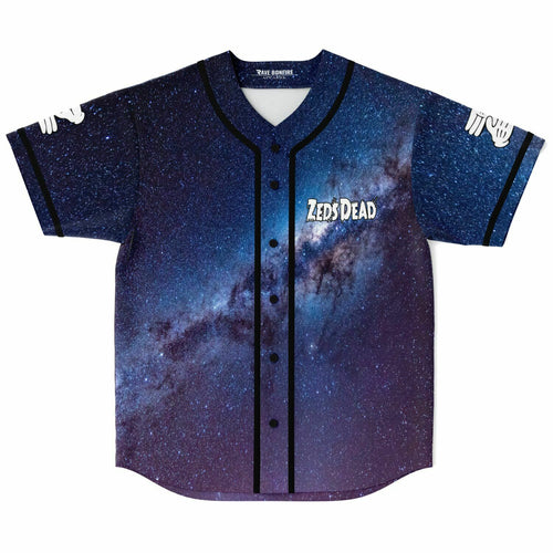 Zeds Dead Deep Blue Starfield Rave Baseball Jersey