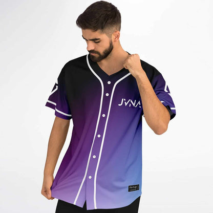JVNA Purple Blue Minimal Gradient Rave Baseball Jersey