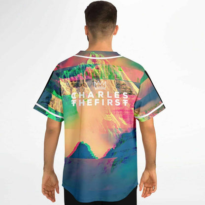 Charles The First Black Line Art Rave Baseball Jersey