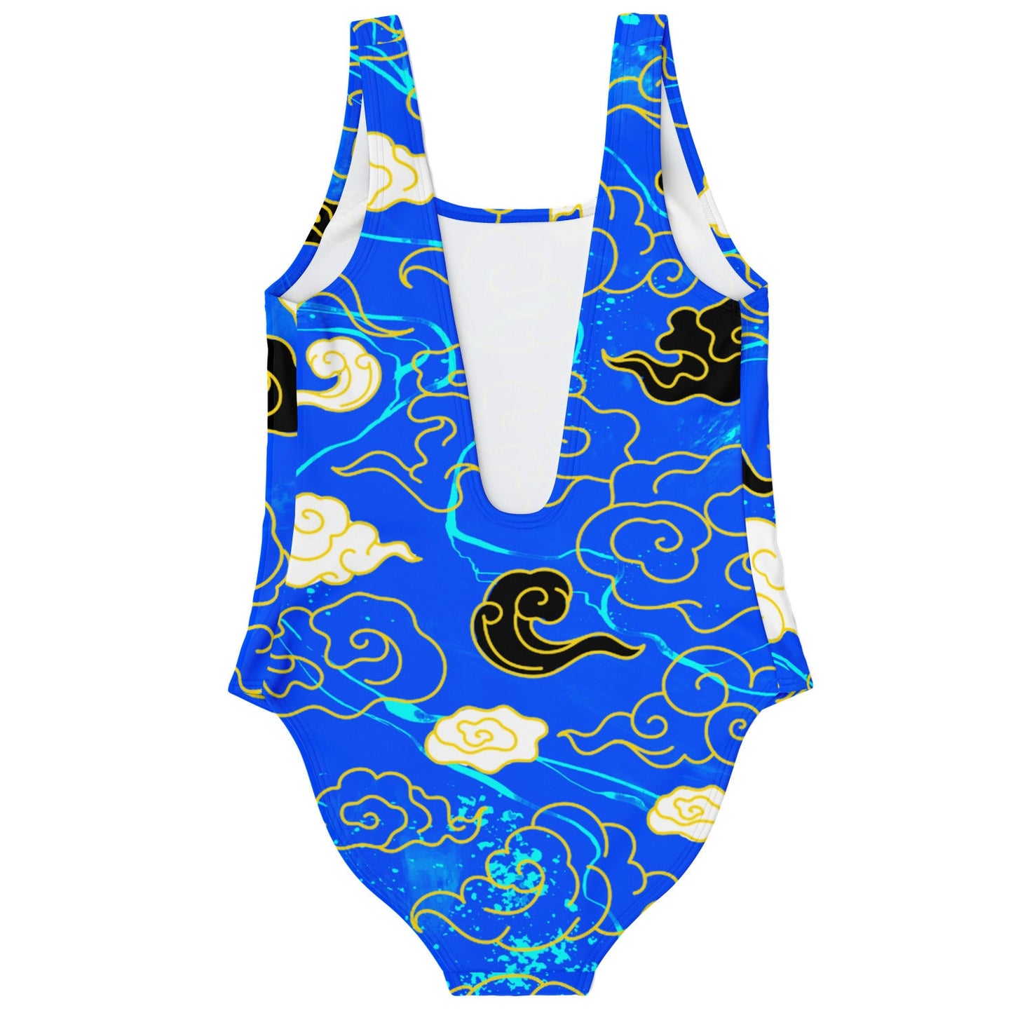 Royal Swirling Stylized Rave Swimsuit