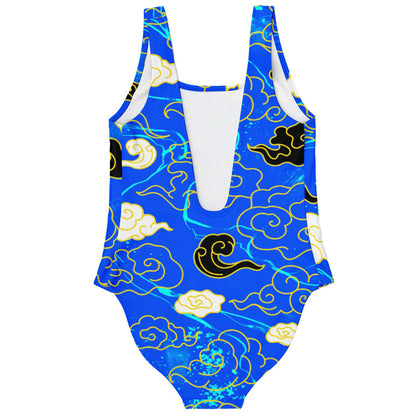 Royal Swirling Stylized Rave Swimsuit