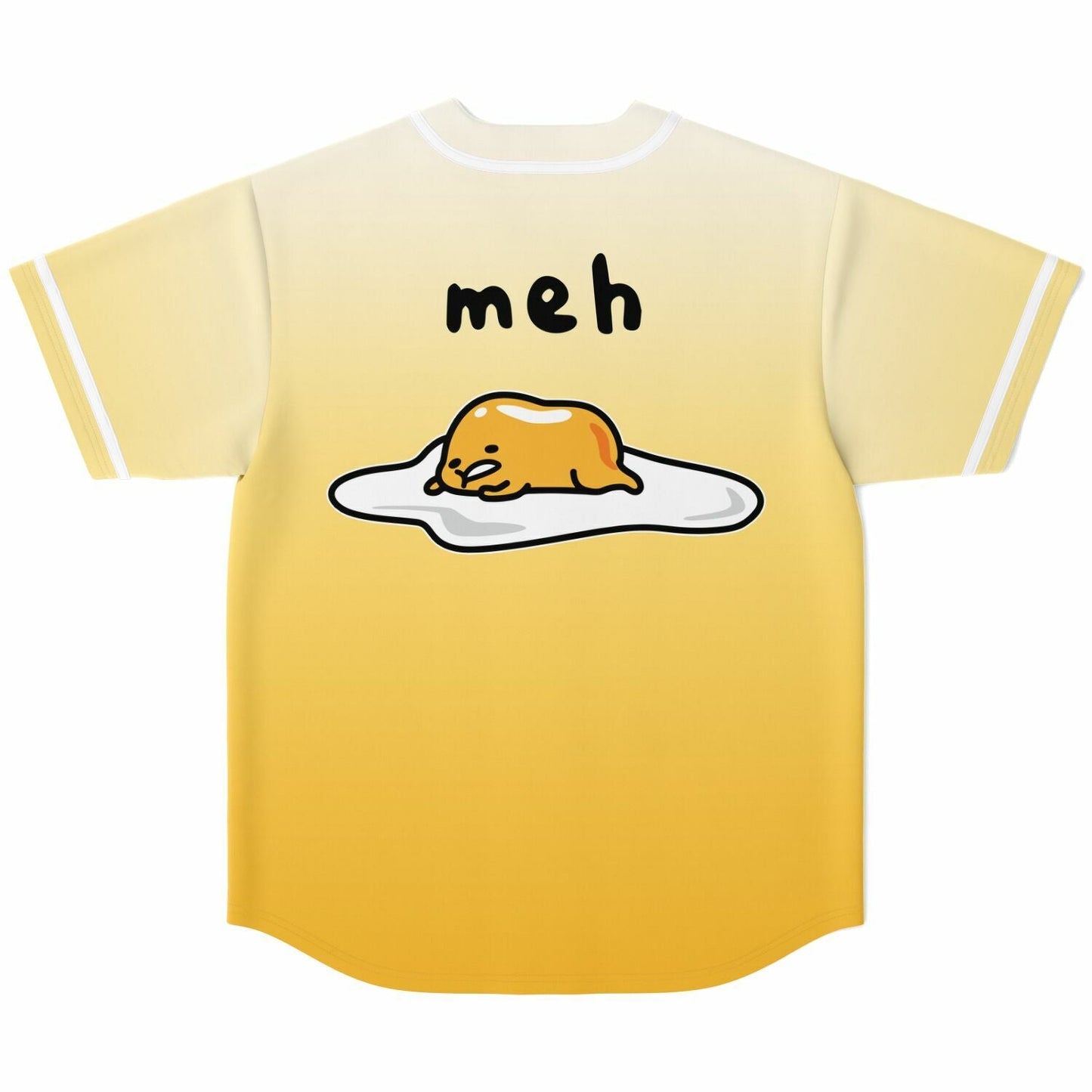 Pale Yellow Plain Gradient Rave Baseball Jersey