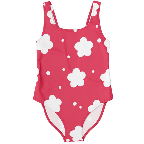 Raspberry Simple White Rave Swimsuit