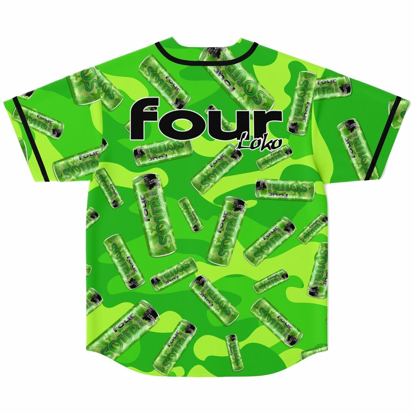 Bright Green Four Loko Rave Baseball Jersey