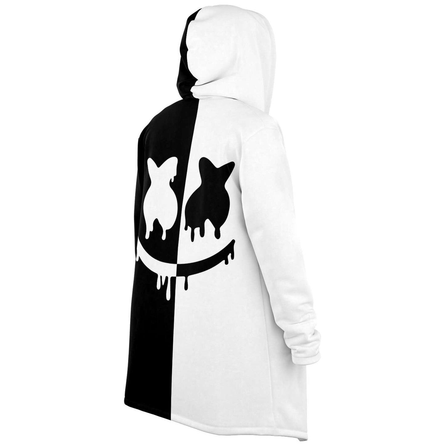 Marshmello Black White Dripping Smiley Rave Cloak