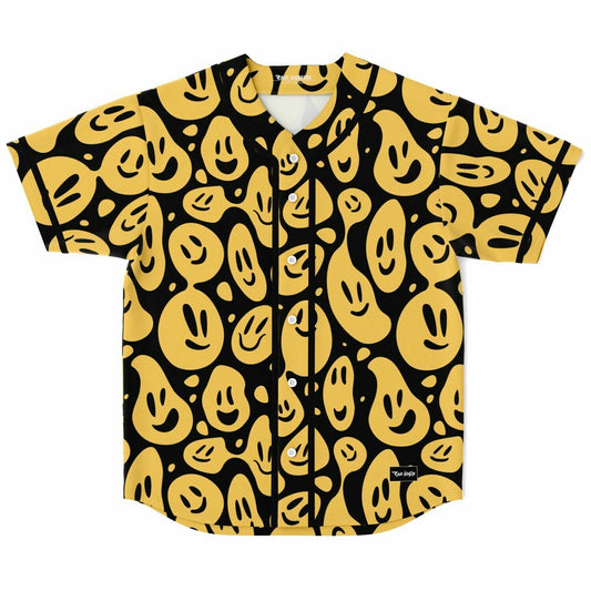 Black Trippy Melting Rave Baseball Jersey