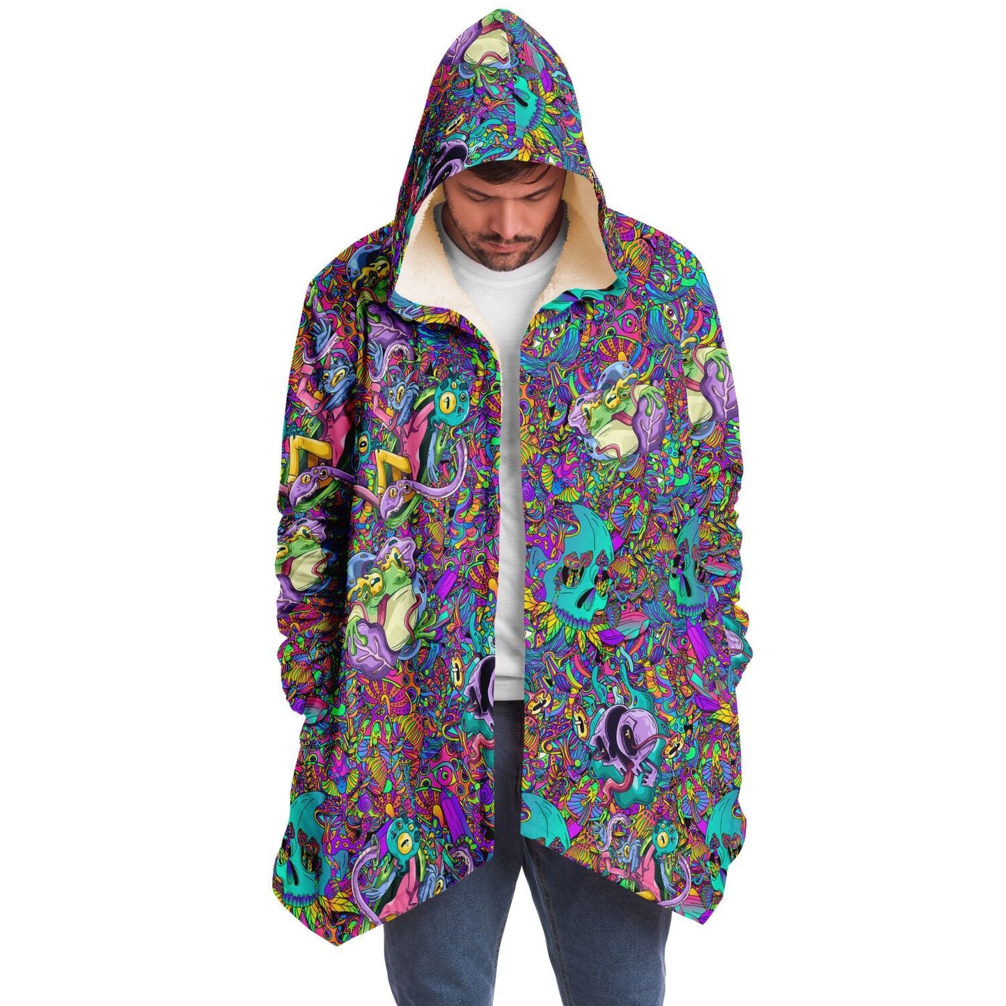 Rainbow Dense Collage Rave Cloak