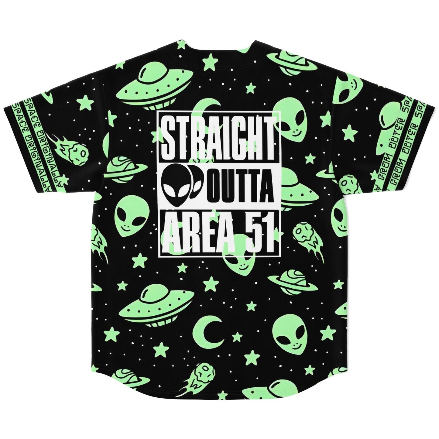 Black Aliens Rave Baseball Jersey