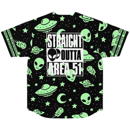 Black Aliens Rave Baseball Jersey