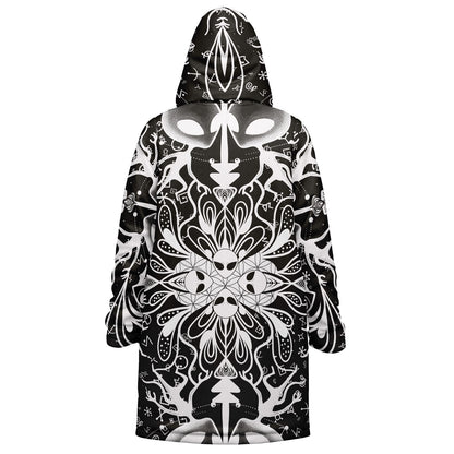 Black White Symmetrical Psychedelic Rave Cloak
