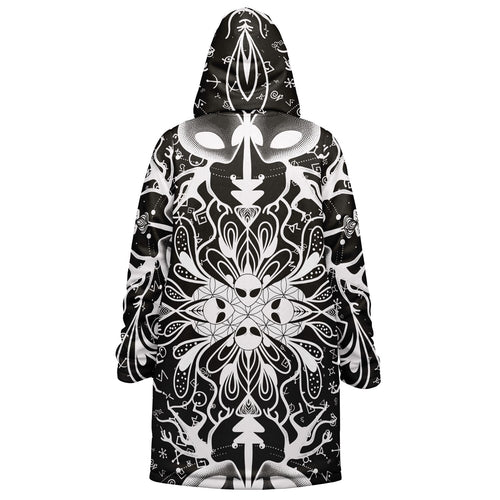 Black White Symmetrical Psychedelic Rave Cloak