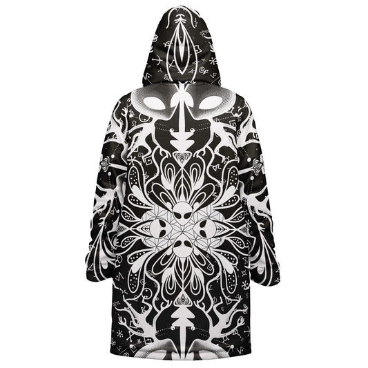 Black White Symmetrical Psychedelic Rave Cloak