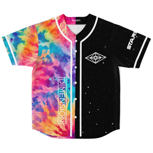 Dimension Split Half Rainbow Rave Baseball Jersey