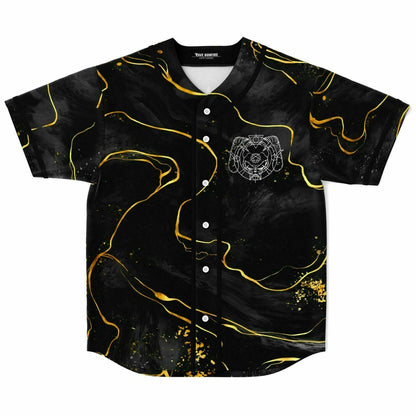 Marauda Black Gold Liquid Rave Baseball Jersey