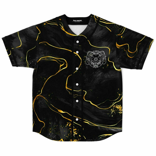 Marauda Black Gold Liquid Rave Baseball Jersey