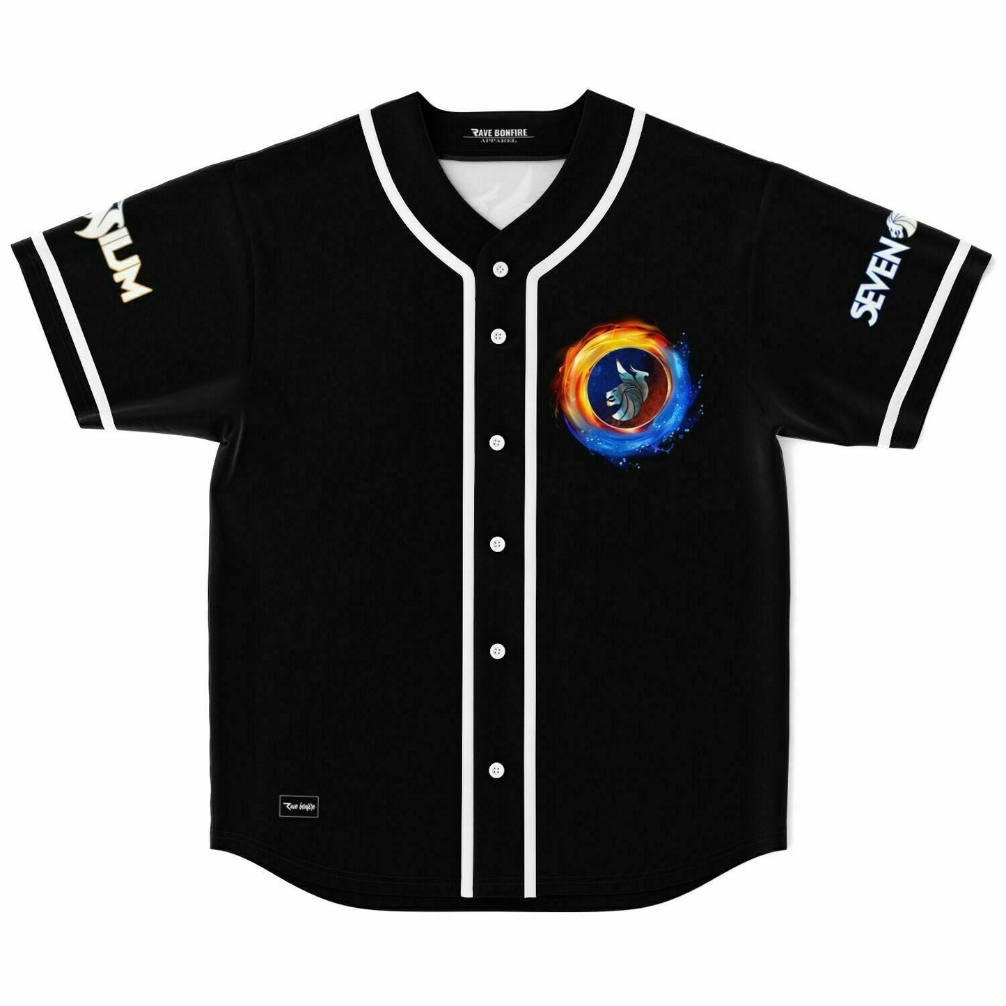 Illenium Black Yin Yang Rave Baseball Jersey