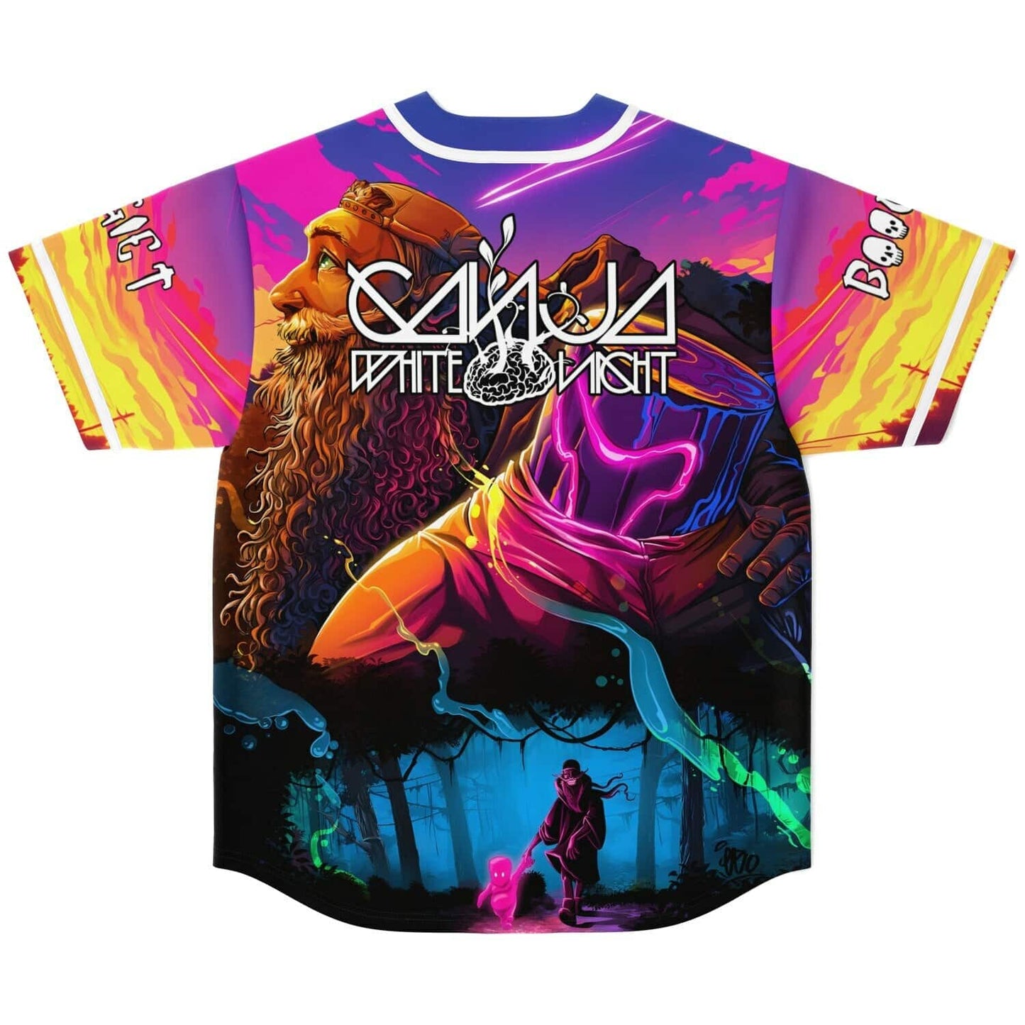 Ganja White Night Vivid Sunset Neon Dusk Rave Baseball Jersey