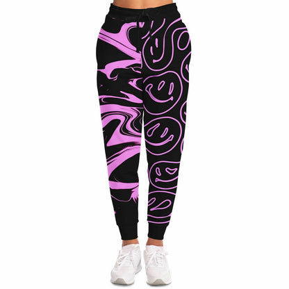 Black Split Rave Joggers