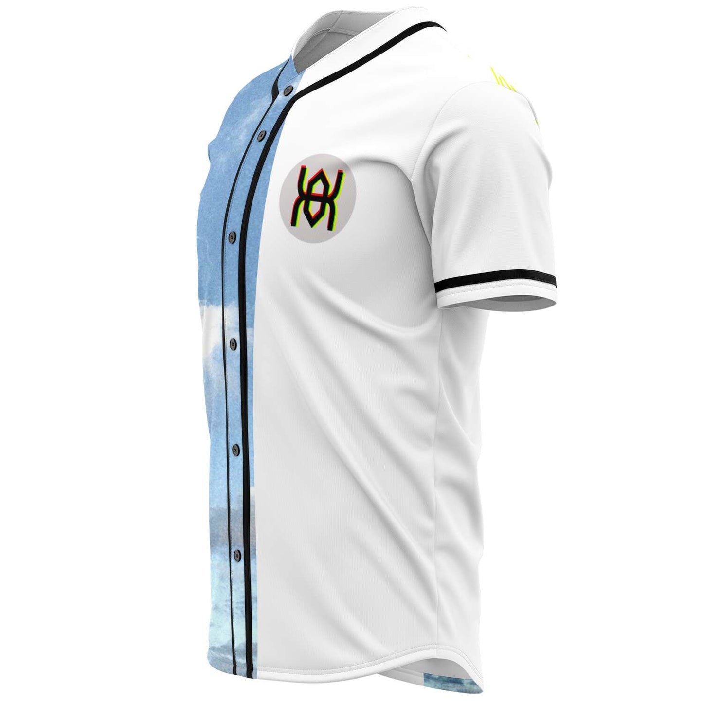 Light Blue Split Rave Baseball Jersey