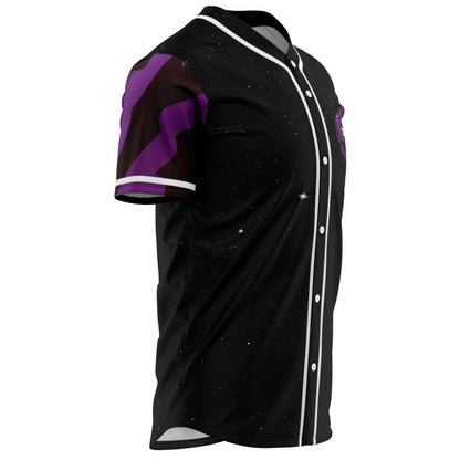 Black Starry Outer Space Rave Baseball Jersey