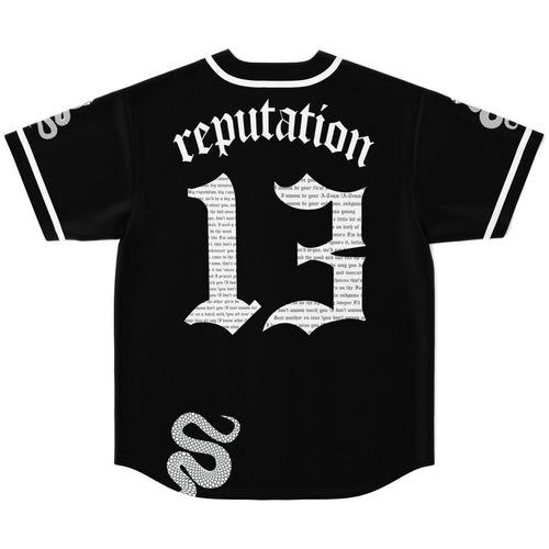 Black Old English Rave Baseball Jersey