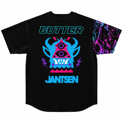 Jantsen Black Neon Paint Rave Baseball Jersey