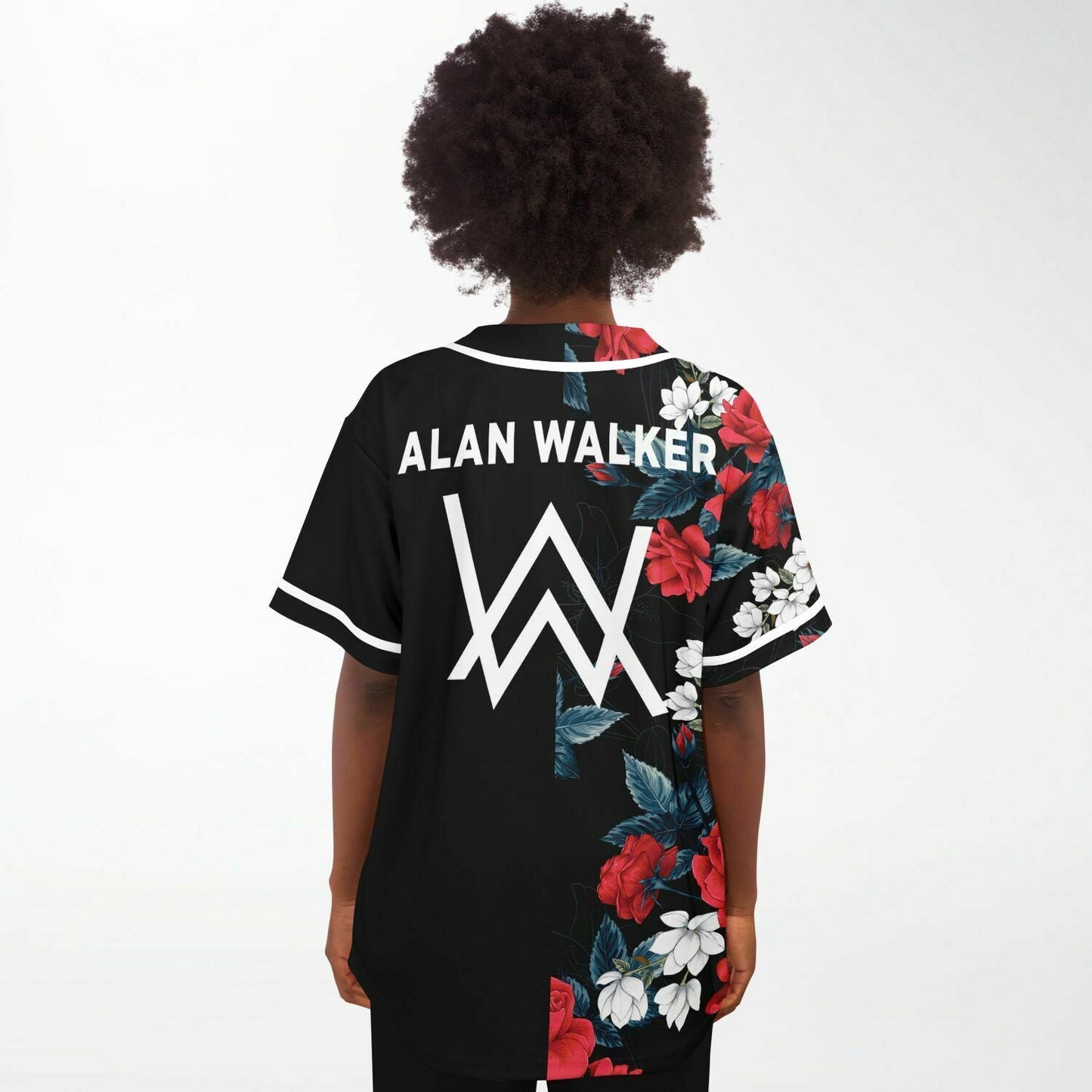 Alan Walker Black Split Rave Baseball Jersey